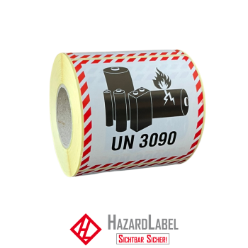 Batterylabel UN3090, 10x10 cm, Paperlabel